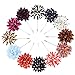 WeiShang Men's Lapel Pin Flower Handmade Boutonniere for Suit (Pack of 12) (Style 2)