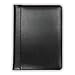 Samsill Regal Leather  Padfolio with Zippered Closure, Letter Size Writing Pad, Interior 10.1 Inch Tablet Sleeve, Black