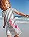 Little Girls Crewneck Cotton T-Shirt Dress With Pink Dinosaur Applique Size 3T