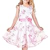 Meisjes Jurk 3 lagen Roze Bloem Golf Optocht Bruiloft Kinderkleding 4-12 jaren