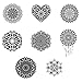 Tattify Assorted Mandala Temporary Tattoos - Ascension (Complete Set of 16 Tattoos - 2 of each Style) - Individual Styles Available - Fashionable Temporary Tattoos …