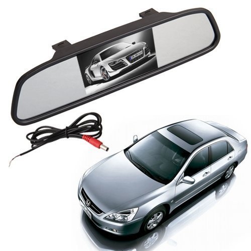 BW 2 in 1 5 inch Digital Color TFT LCD 16:9 5" Screen Car Rearview Mirror Security Conitor for Camera DVD PAL/NTSC Multi-language