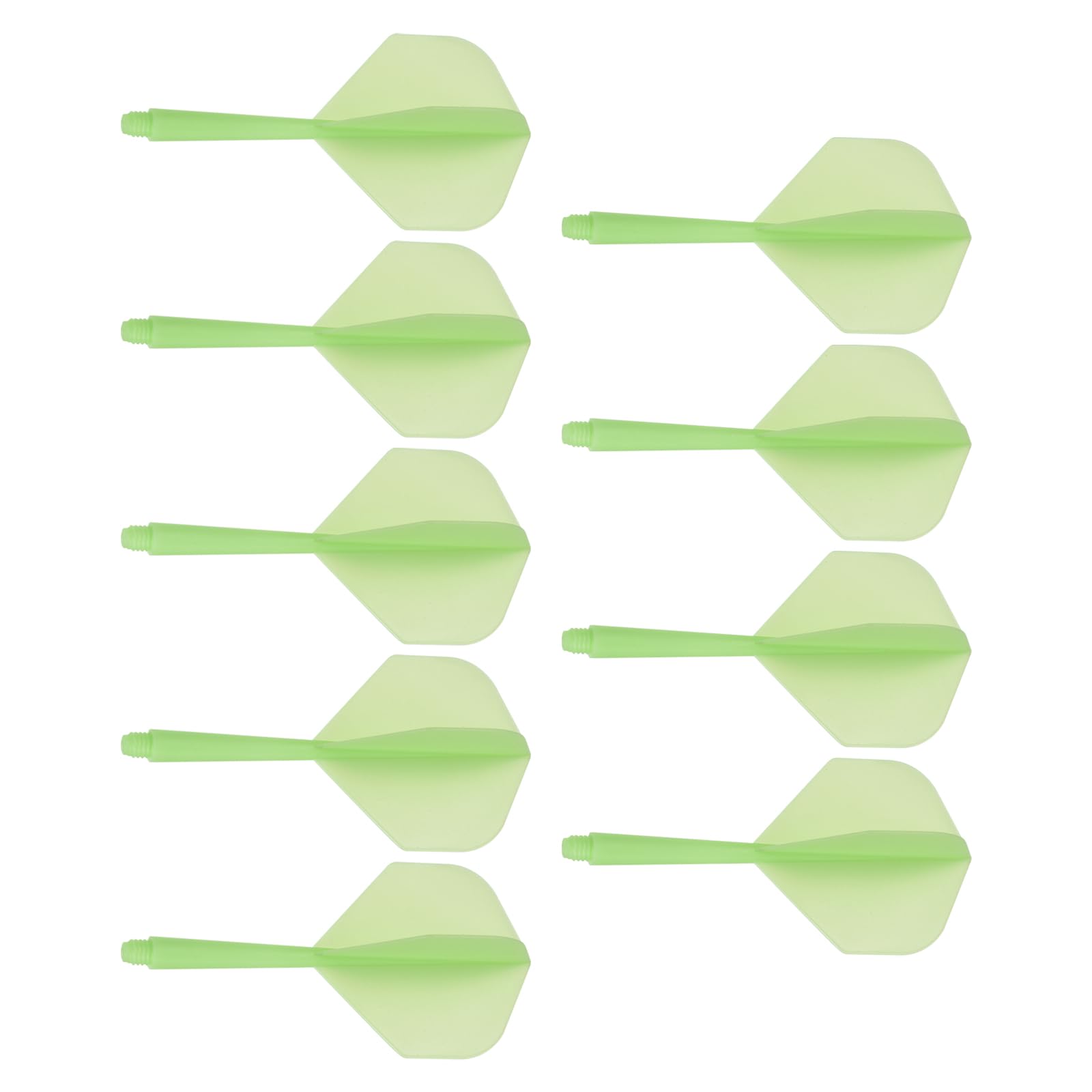 YOKIVE 9 Pcs Integrated Dart Shaft Flights, Indoor Outdoor Lightweight Darts Flights Set | Home, Club, Camping (Green)