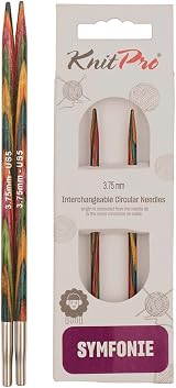KnitPro Symfonie Interchangeable Circular Needles 5" 3.75mm Birch view 1