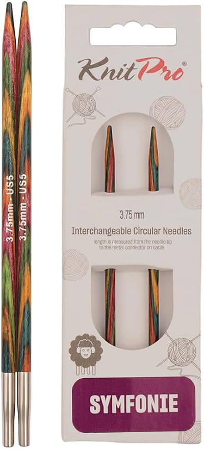 KnitPro Symfonie Interchangeable Circular Needles 5" 3.75mm Birch
