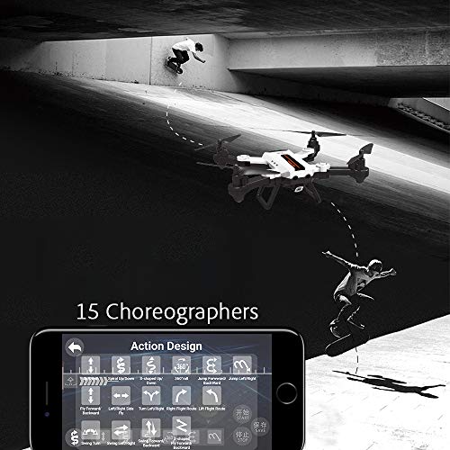 HAOXIN F22G FPV RC Quadcopter with Foldable Drone with HD Camera Optical Flow,720P 2MP Camera Long Range Outdoor Helicopter Easy to Fly Drone Route Planning, Long Life Battery for Adaults.