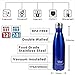 Sfee 17oz Insulated Water Bottle Stainless Steel Double Wall Vacuum Bottle Cup Leak Proof Keeps Hot and Cold Drinks BPA Free for Kids Outdoor Sports Camping Gym+Cleaning Brush