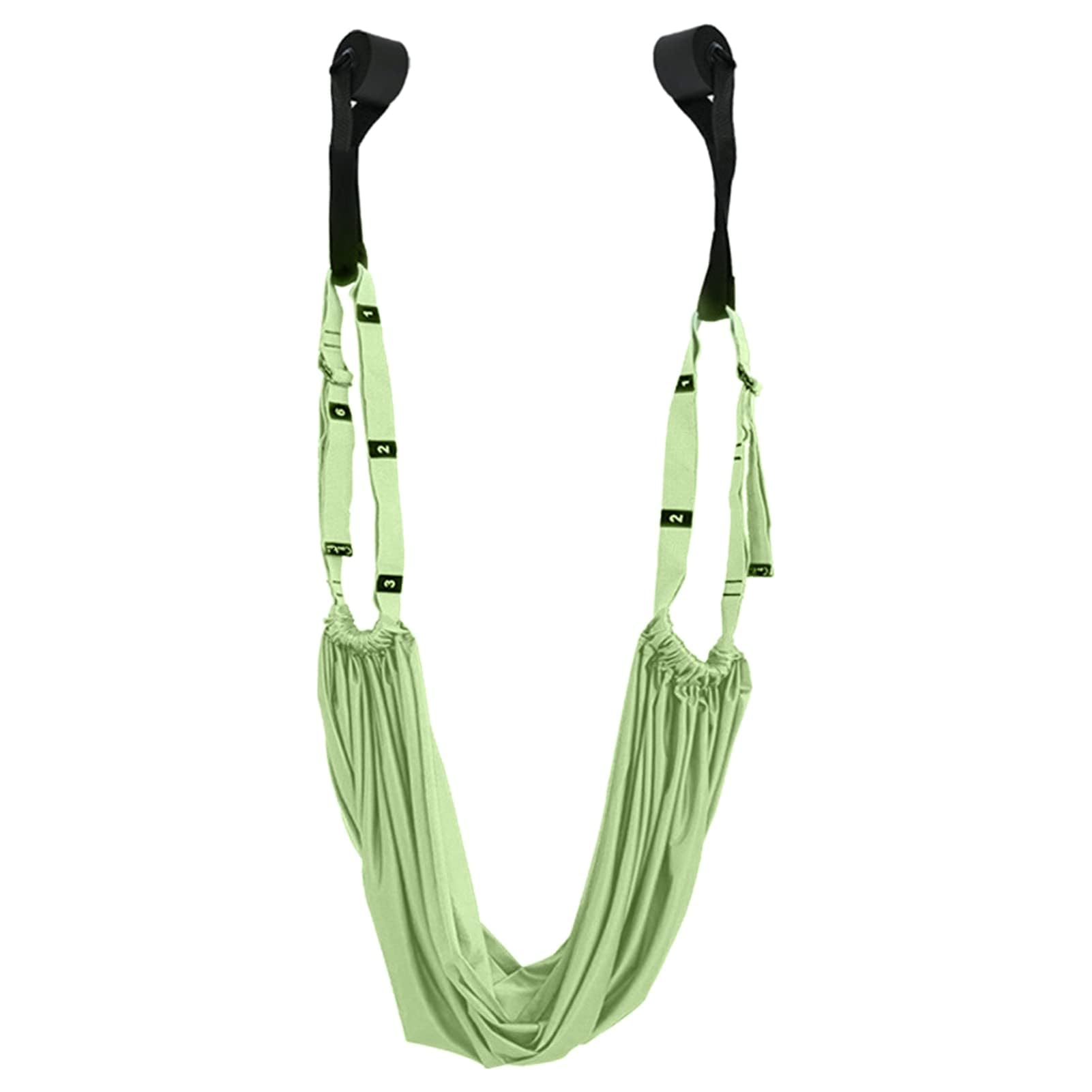 Waist Back Leg Stretch Strap Yoga Fitness Band,Stretching Equipment with Door Anchor for Dance Aerial Yoga Ballet Leg Stretching Exercise (Light Green)