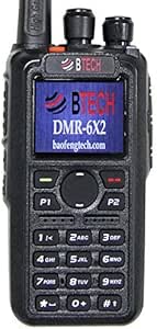 BTECH DMR-6X2 (DMR and Analog) 7-Watt Dual Band Two-Way Radio (136-174MHz VHF &amp; 400-480MHz UHF), with GPS and Recording, Includes Full Kit with 2 Batteries, Programming Cable, and More