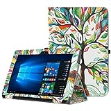 MoKo ASUS Transformer Book T101HA Case, Slim Folding Stand Cover Case with Built-in Hand Strap and Keyboard Portfolio Feature for 10.1