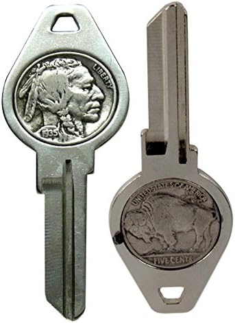 Nickel CoinKey - Blank House Key Design (SC1, Buffalo Nickel)