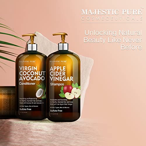 MAJESTIC PURE Apple Cider Vinegar Shampoo and Avocado Coconut