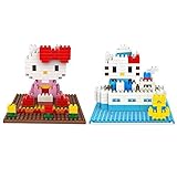 Kitty in Kimono / Kitty in Boat - Pack of 2 LOZ Nanoblock Hello Kitty Collection Total 400pcs