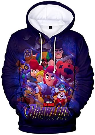 2019 Game Cool Brawl Stars Hoodies 3D Hoodies Sweatshirts Harajuku Long Sleeve Casual Clothes