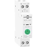 WiFi Smart Switch, 1-63A Adjustable WiFi Circuit Breaker, Smart Life/Tuya APP Remote Control Monitor Voltage Power Energy Usage, Compatible with Alexa Google Home, DIN Rail Mountable