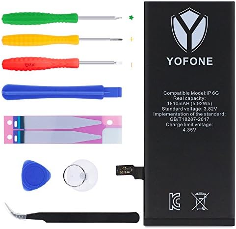 YOFONE Battery for with Complete Repair Tool Kits & Instructions [365 DAYS Warranty]