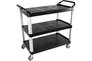Utlity Cart Large- Black 40" L x 19.75" W x 37H