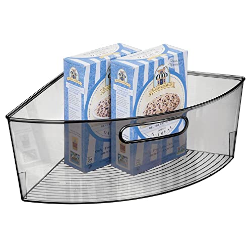 mDesign Kitchen Plastic Lazy Susan Storage Turntable Organizer