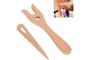 Knitting Fork Wood Cord Making Hand Cut Lucet Fork Children's Handmade Braider DIY Kniting Bracelet Necklace Weaving Tool Sew