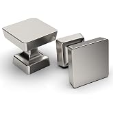 Amerdeco 10 Pack Brushed Satin Nickel Cabinet Knobs 1.2" | Single Hole Cabinet Handles Dresser Knobs Drawer Knobs and Pulls for Bathroom Cabinets ZH0008