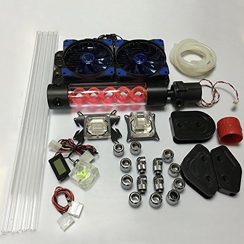Bykski DIY Water Cooling Kit 240mm Rardiator CPU GPU Block Radiator T Virus Cylindrical Tank