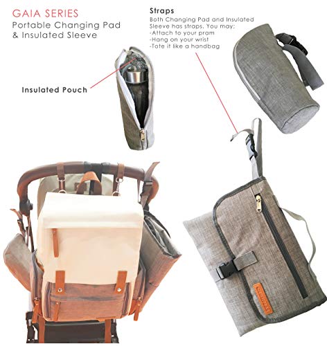 image for GISEMAI Portable Diaper Changing Pad Clutch | Bonus: Insulated Sleeve 