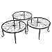 Metal 3 in 1 Potted Plant Stand Floor Flower Pot Rack/Iron Rack (Black) primary