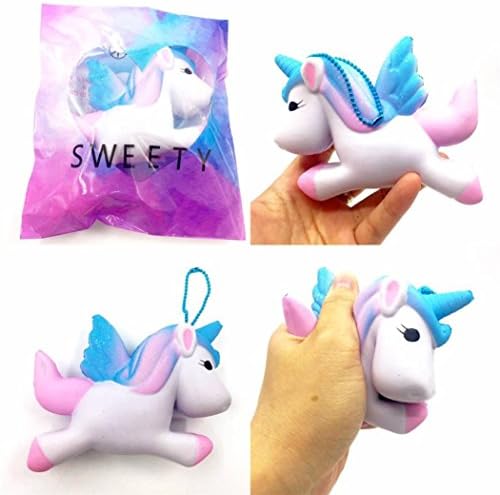 Fun Kawaii Unicorn Squishy Slow Rising Cartoon Doll Cream Scented Decompression Toys Simulation Exquisite Cute Charm (A)