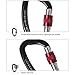 2- Pack 25KN Rock Climbing Carabiner, D-Shaped Hot-Forged Magnalium Locking Climbing Hook Holds 5511lbs with Screwgate Clip Climber Hiking Karabiner Outdoor Sport Tools CE Certified (Black, 2 Pack)