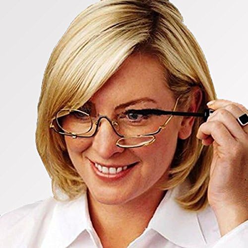 GangSam 3.0 x Magnifying Makeup Eye Glasses Women Reading Glasses Spectacles with Flip Down Up Lenses Cosmetic Application