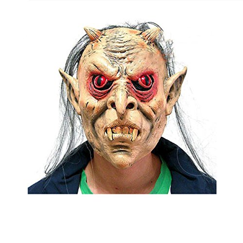 Womail Halloween Mask Grudge Ghost Red Eye Terror Zombie Overhead Head Mask