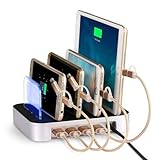 NEXGADGET Detachable Multi-Port USB Charging Station, 24W 4-Port USB Charging Dock