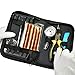 Tire Repair Kit for Car Bike Motorcycle Trailer RV UTV Jeep Truck Tractor with Quality Tire Pressure Gauge, Gloves - Flat Tire Plug Tubeless Kit - Emergency Puncture Repair Patch Kit