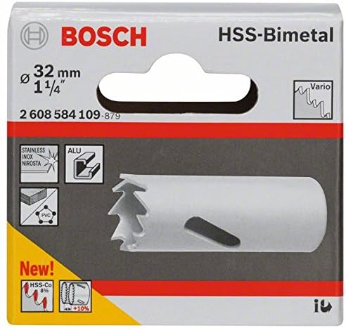 Bosch Professional 1x Hole Saw HSS Bi-metal for standard adapter (for various materials diameter 32 mm, Accessory Rotary Drill) - Image 3