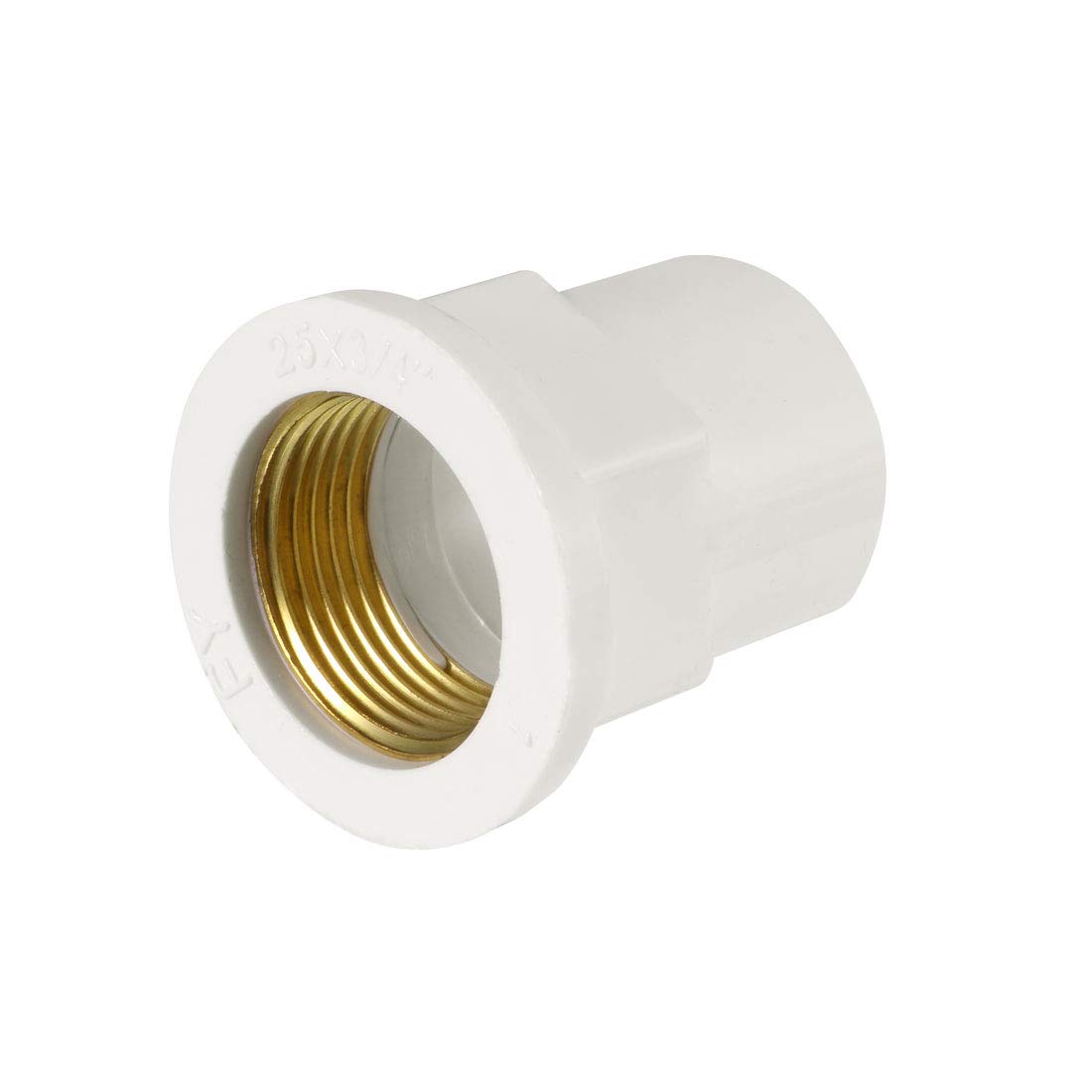 sourcing map 25mm Slip x 3/4 PT Female Brass Thread PVC Pipe Fitting Adapter