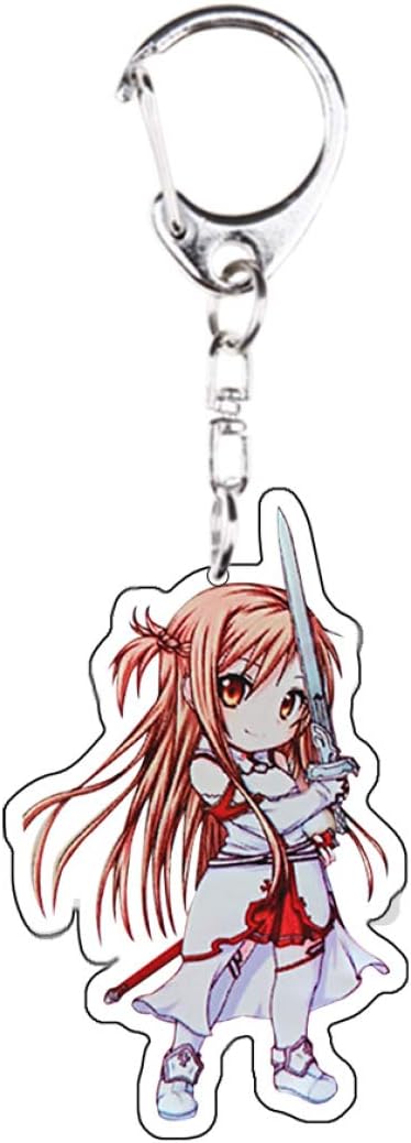 dfhdrtj Nice Anime Sword Art Online Acrylic Keychain Double-sided Transparent Pendant(None H09)