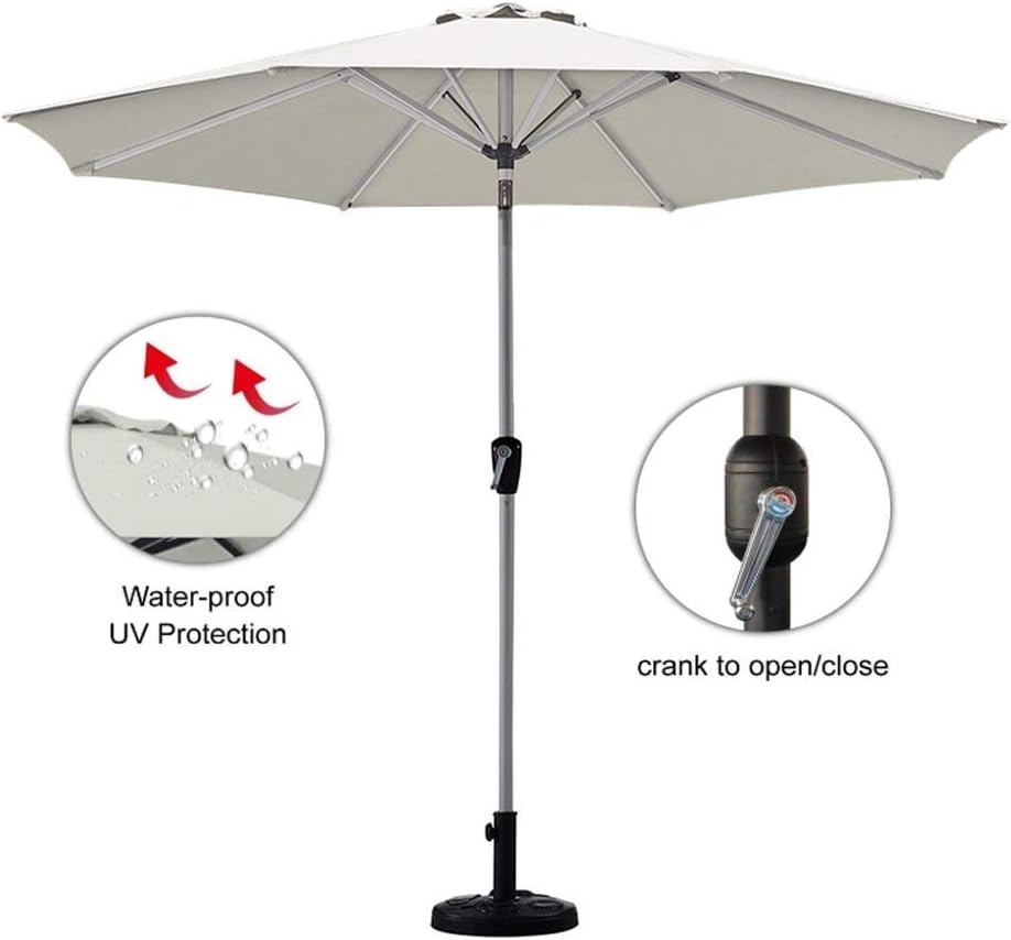 ZXYY Sombrilla de jardín de 9 pies / 2.7 m con sombrilla de elevación