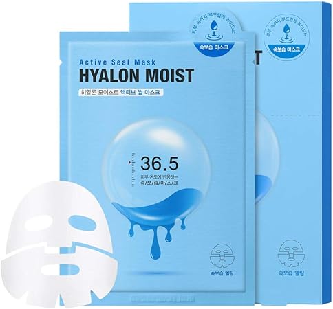 Amazon Snp公式 ヒアルロンモイストアクティブシールマスク 5枚セット Snp Hyalon Moisture Active Seal Mask 1枚 韓国コスメ 女優コスメ フェイスパック マスクパック 韓国パック マスクシート パック肌ケア スキンケア 韓国マスク 保湿 エスエンピ Snp