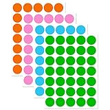 1400 Pack,1IN Round Colored Dot Stickers Labels - 4