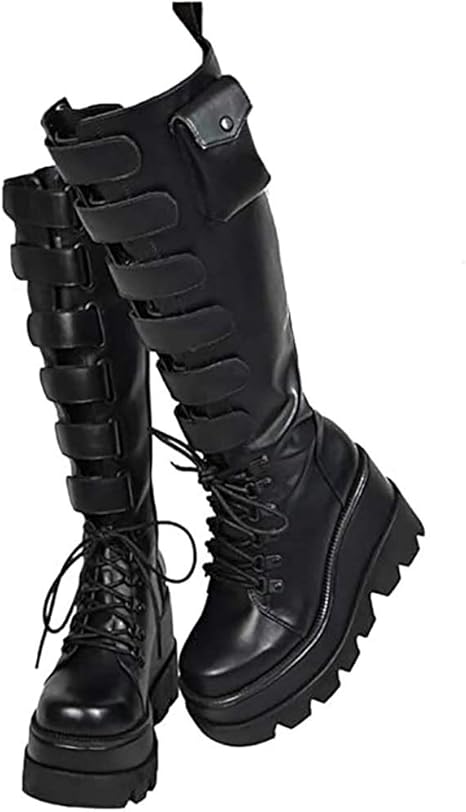 thigh high steel toe boots