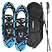 Flashtek Snowshoes for men and women, Light Weight Aluminum Terrain Snowshoes + Free Carrying Tote Bag + Pair Anti-Shock Adjustable Snowshoeing Pole (Optional)