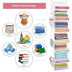 Fixwal 6-Shelf Weekly Hanging Closet Organizer with