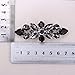 Santfe Fashion Crystal Rhinestone Flower Shoe Buckle Shoe Clips for Bridal Wedding Party Shoe Decoration (Black)