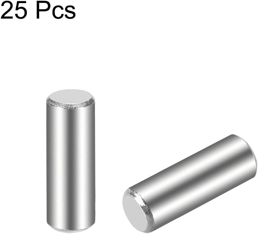 sourcing map 4 x 12mm(Approx 5/32") Dowel Pin 304 Stainless Steel Wood Bunk Bed Dowel Pins Shelf Pegs Support Shelves 25Pcs - Image 3