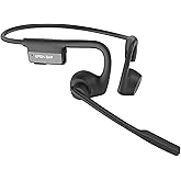 SANOTO Open Ear Headphones with Mic,Open Ear Wireless Headphones Bluetooth 5.3/Multipoint Pairing/Noise Cancelling Mic,Lightweight,Wireless Headset with Mic for Work,Driving,Home Office