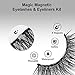 Magnetic Eyelashes and Eyeliner Kit, 5 Pairs of Natural Soft False Eyelashes and Delicate Smooth Eyeliner, Thick Curly Lashes with Waterproof Texture, Easy to Wear and Reusable.