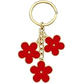 Flower Keychain for Women Cute Flower Bag Charms for Handbag Cute Purse Charm for Backpacks Tote Bags Accessories