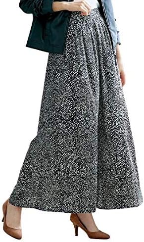 Amazon Nissen ニッセン トールサイズ ジョーゼットミニダルメ柄ワイド パンツ トールサイズ 大きいサイズ レディース 黒 Lltt ロングパンツ 通販