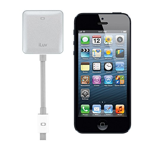 iLuv Mini DisplayPort/Thunderbolt to DVI adapter with aluminum finish, shielded cable, and 1920 x 1080 HD resolution for Mac computers and DVI Monitor - no extra power or driver required (2.4") - Thumbnail 2