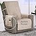 Link Shades Anti-Slip Heavy Duty Recliner Armchair Protector | Water Resistant Microsuede Slipcover | Stay-Put Straps | Cover Protects from Dogs & Other Pets (Recliner, up to 23